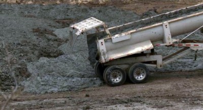 sludge dump truck